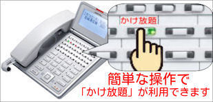 簡単な操作で「かけ放題」がご利用できます。